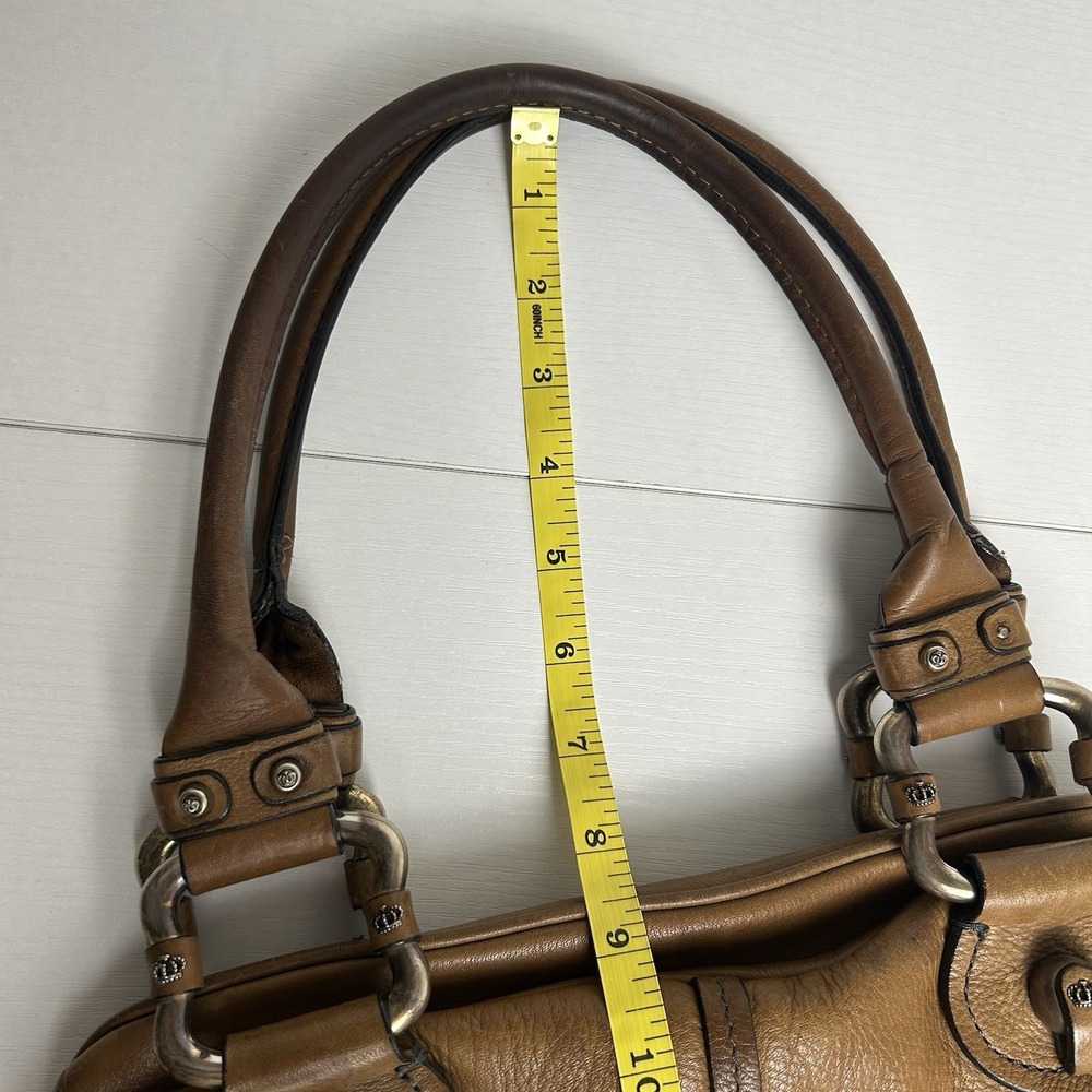 Vintage Juicy Couture Tan Brown Leather Shoulder Bag Y2K - Picture 16 of 16